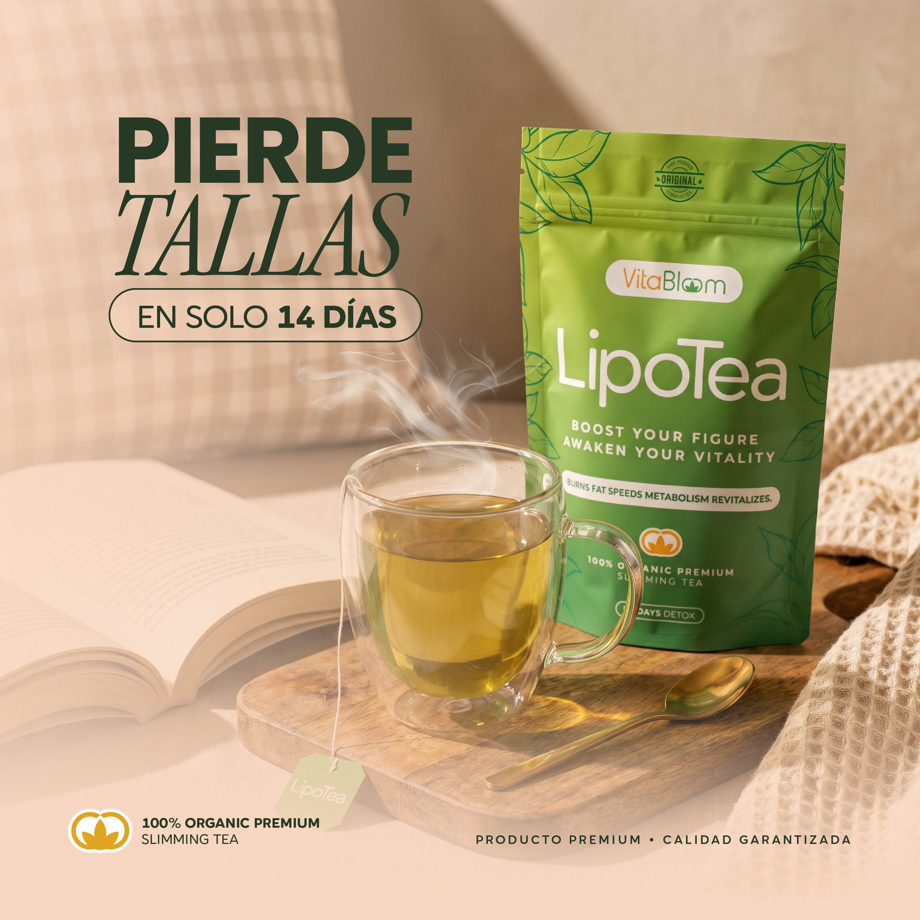 VitaBloom - LipoTea ⎸ Pierde Peso 14 Dias