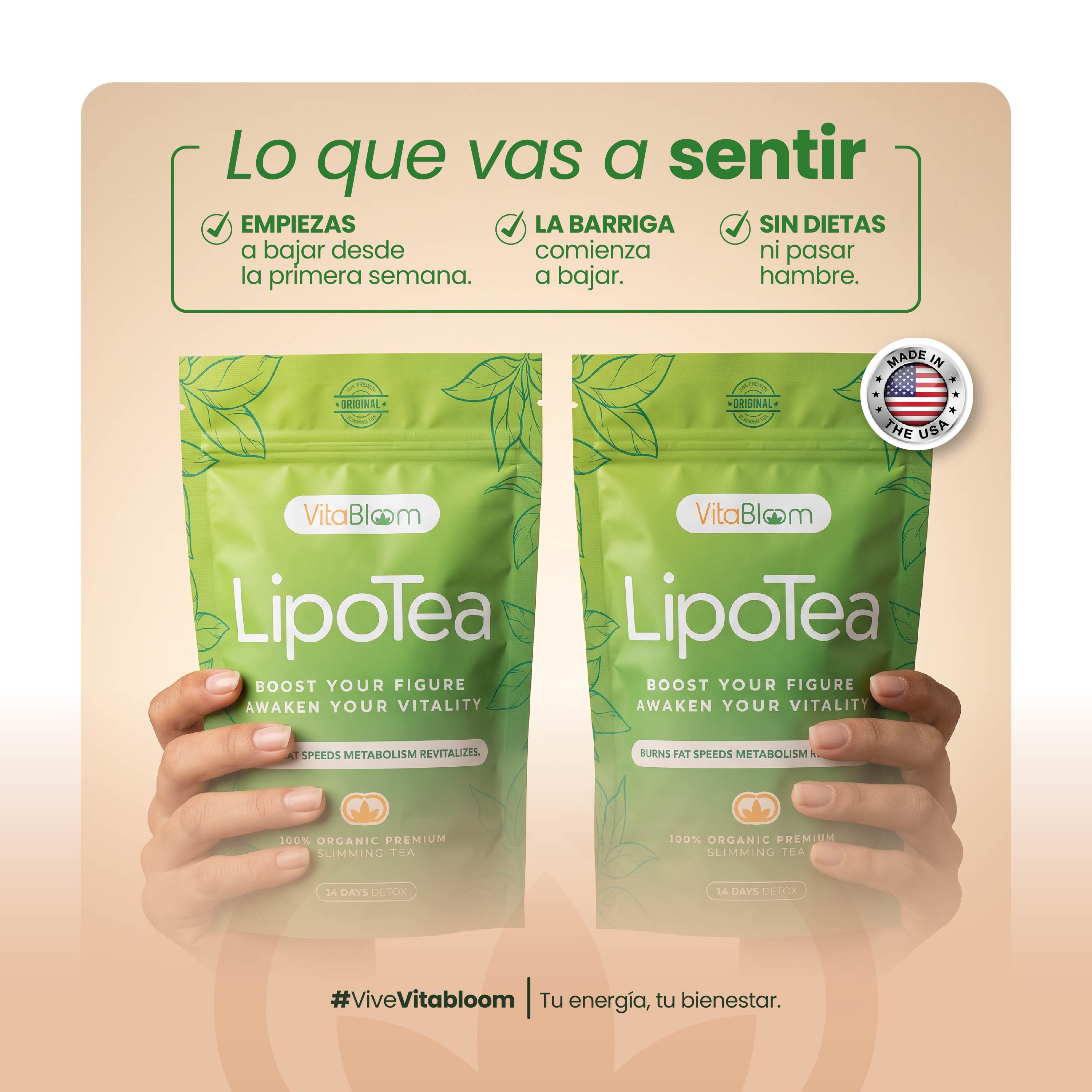 VitaBloom - LipoTea ⎸ Pierde Peso 14 Dias