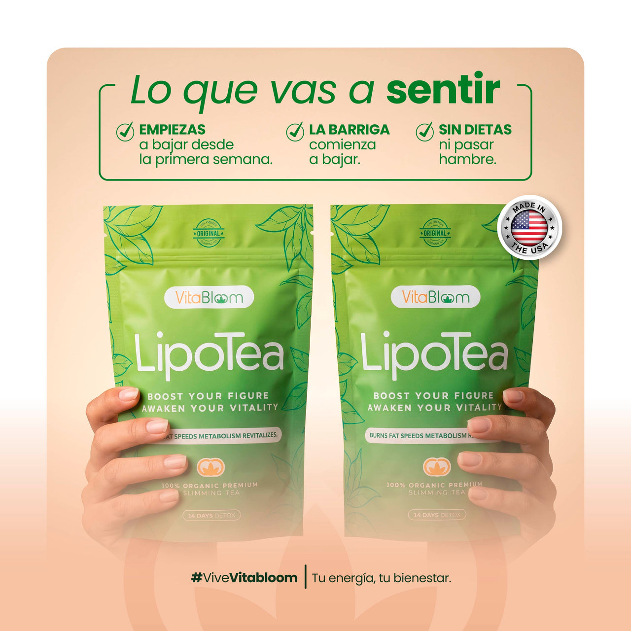 VitaBloom - LipoTea ⎸ Pierde Peso 14 Dias