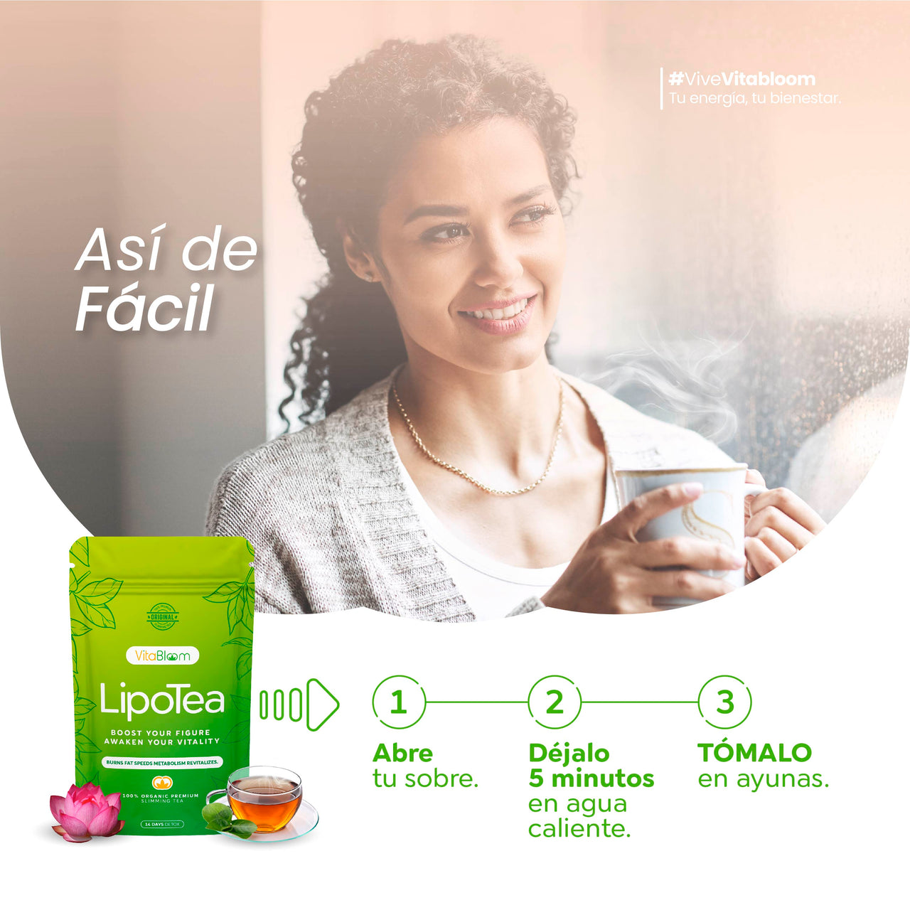 VitaBloom - LipoTea ⎸ Pierde Peso 14 Dias