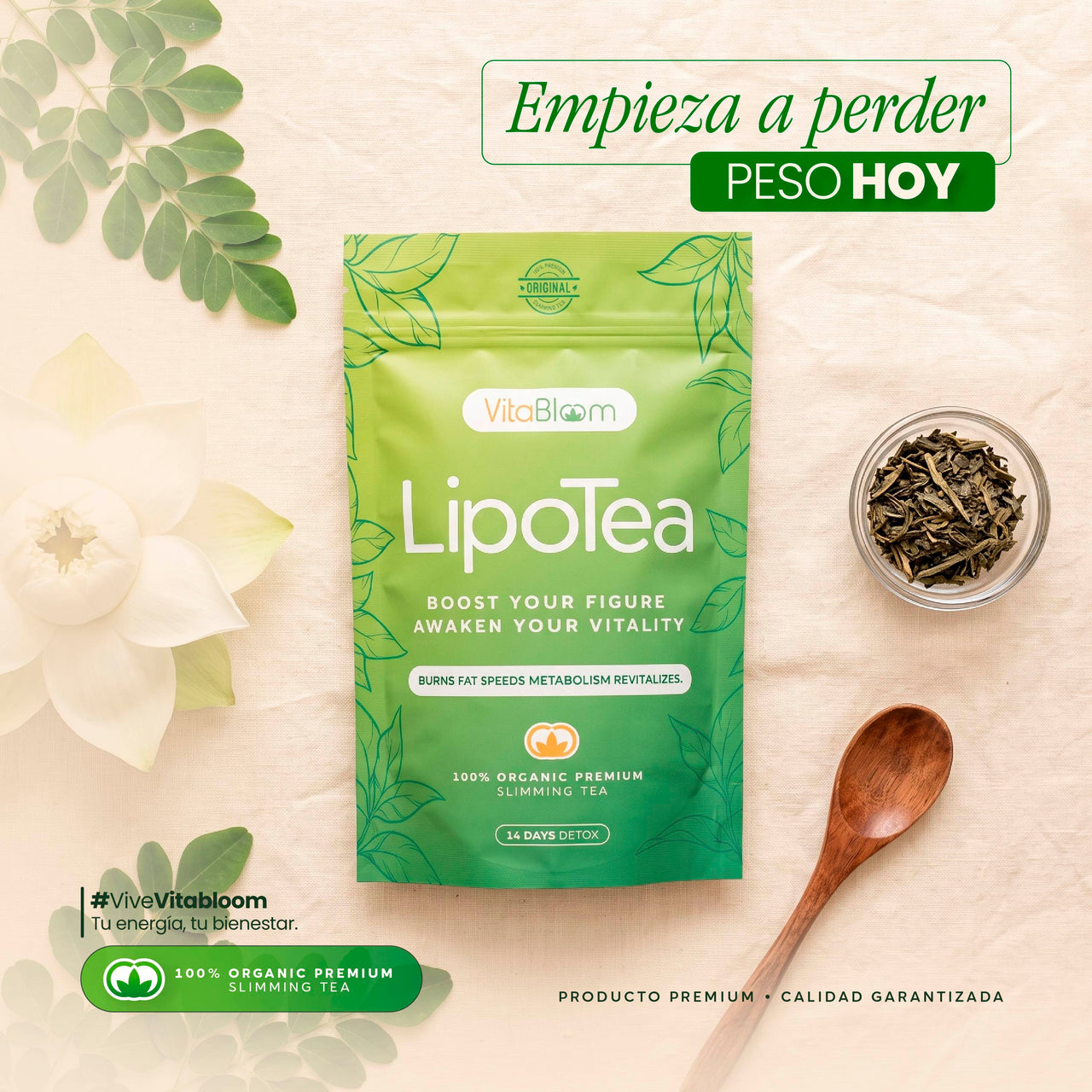 VitaBloom - LipoTea ⎸ Pierde Peso 14 Dias